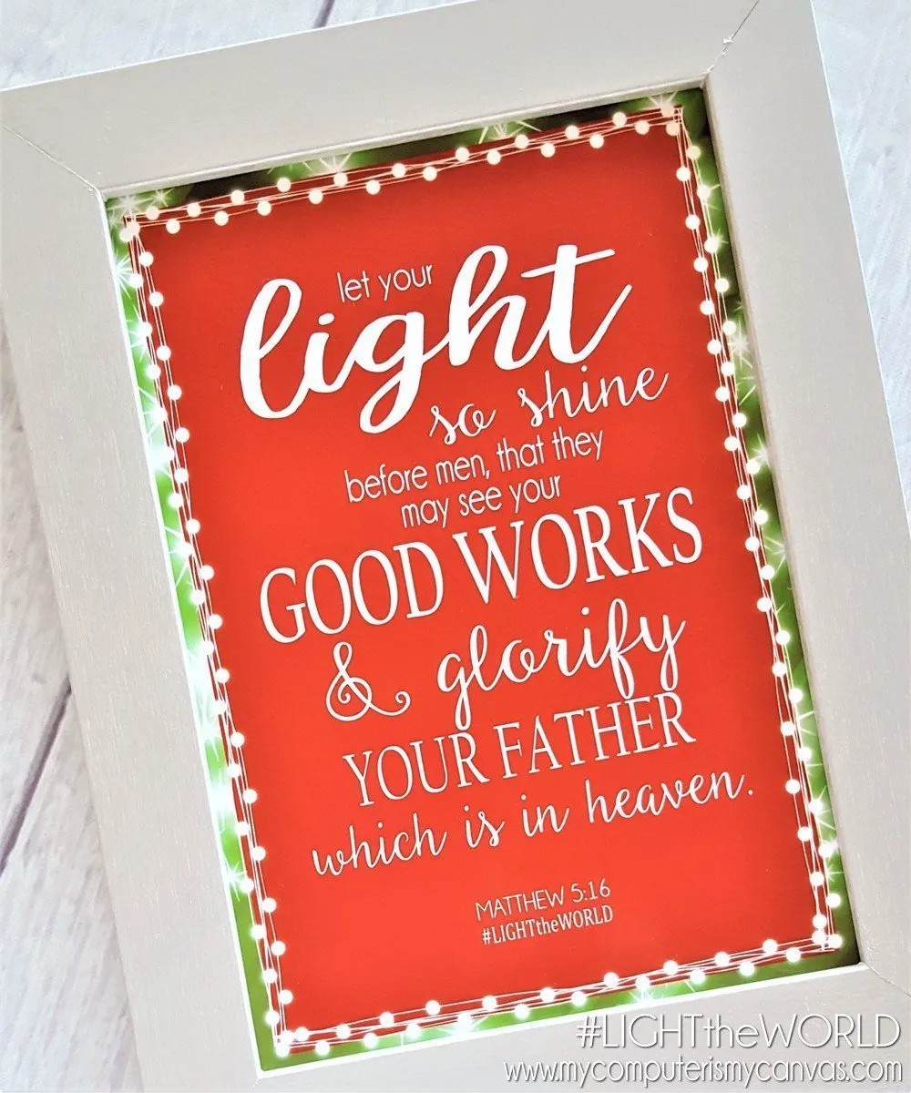 LIGHT the WORLD {Service Jar} FREEBIE Printable Kit (2016)