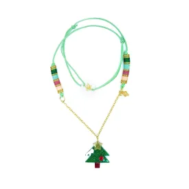 Lilies & Roses Christmas Tree Necklace