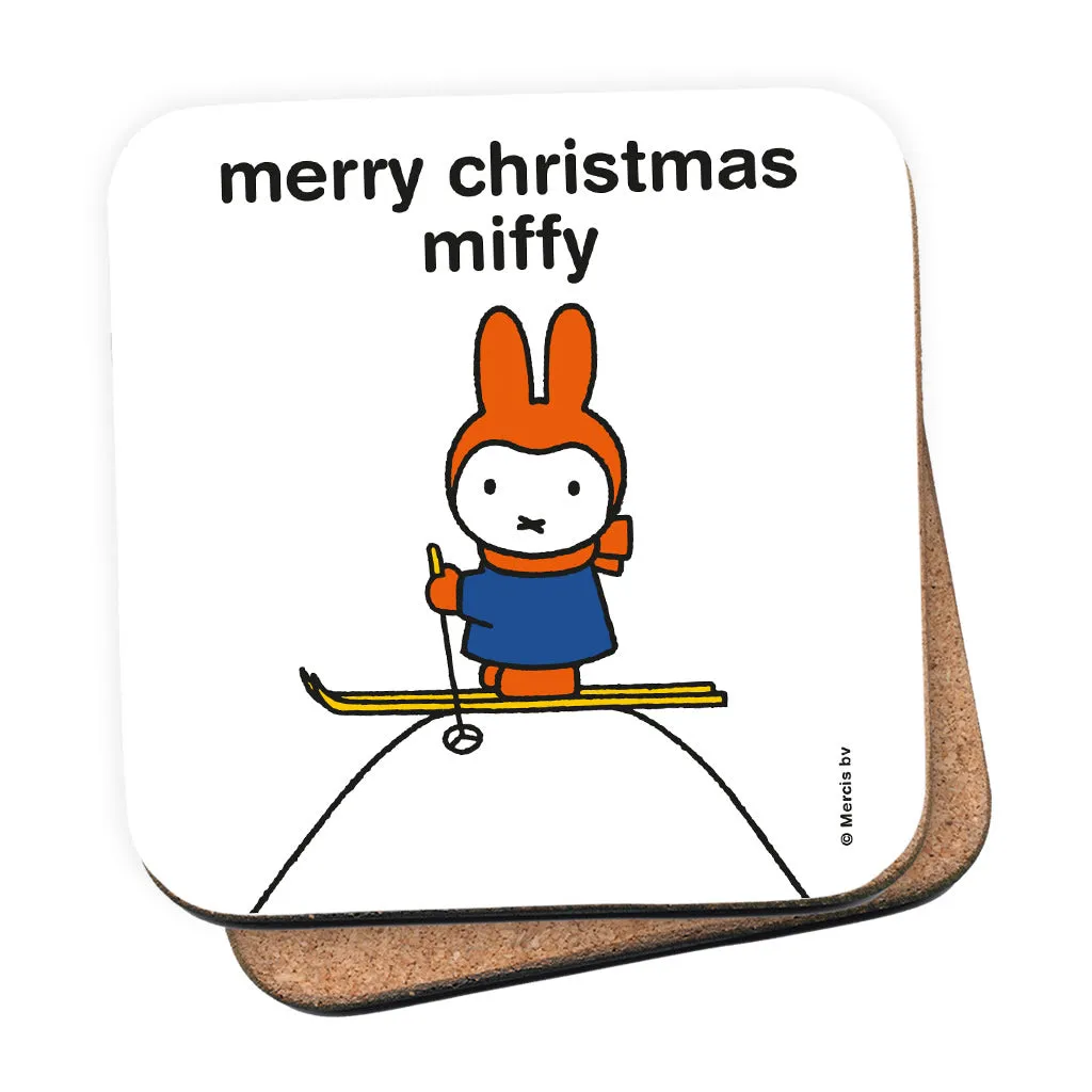 merry christmas miffy  Personalised Coaster