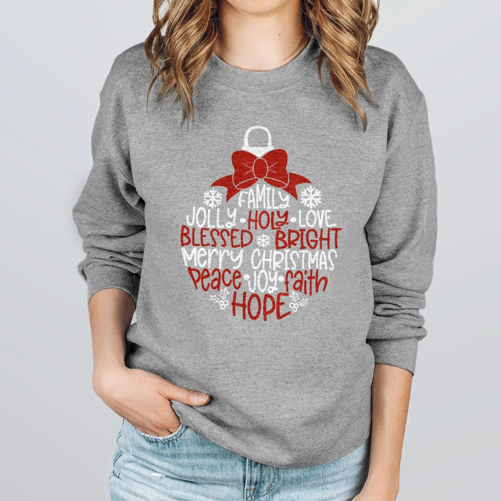 Merry Christmas Ornament Sweatshirt