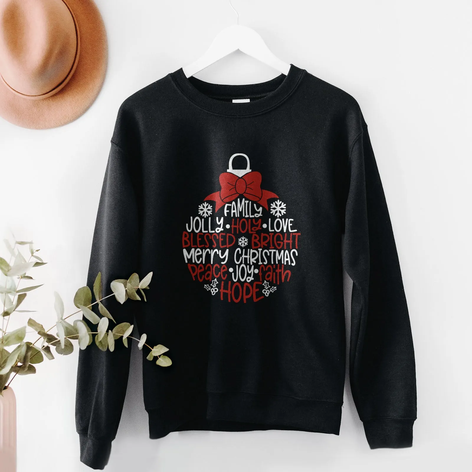 Merry Christmas Ornament Sweatshirt