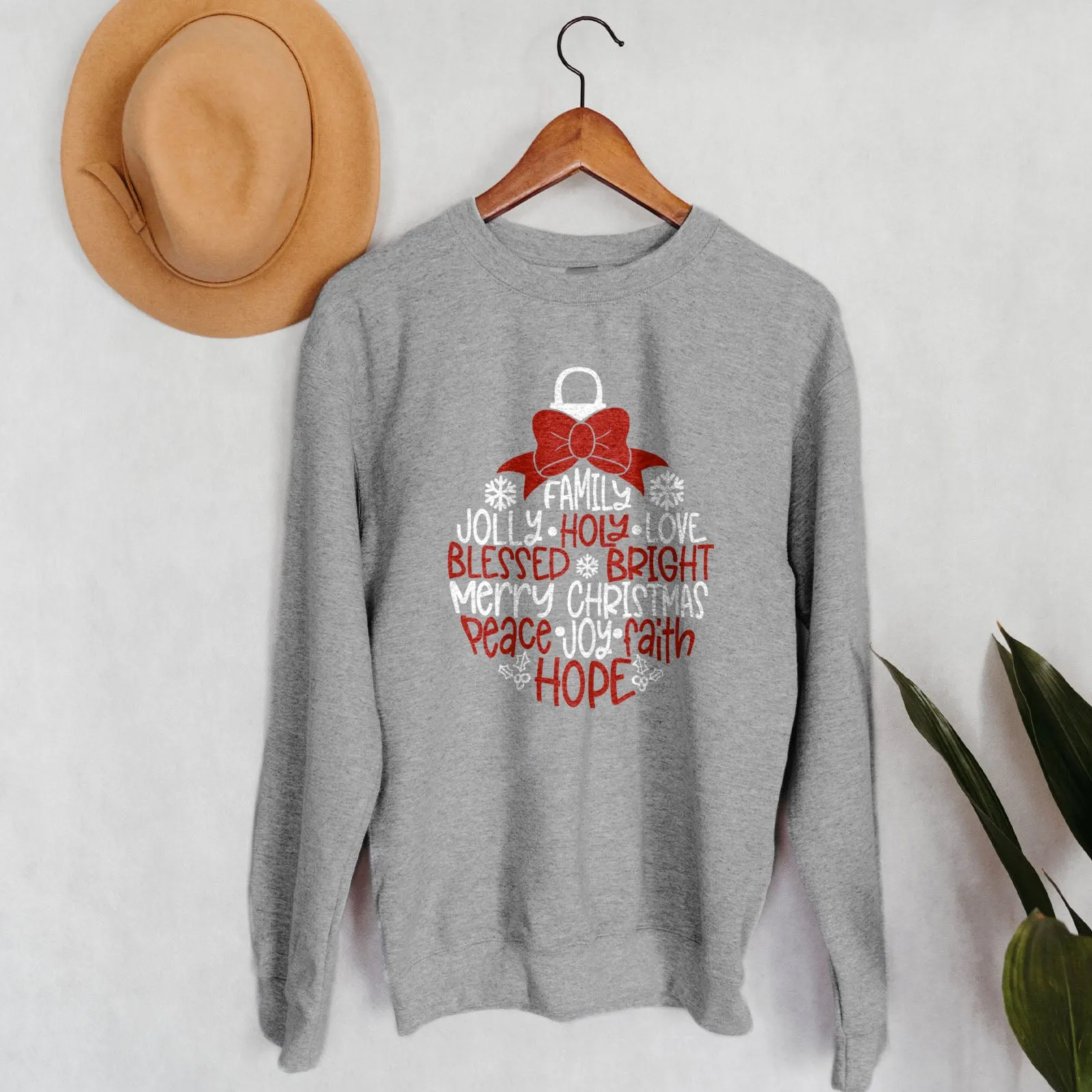 Merry Christmas Ornament Sweatshirt