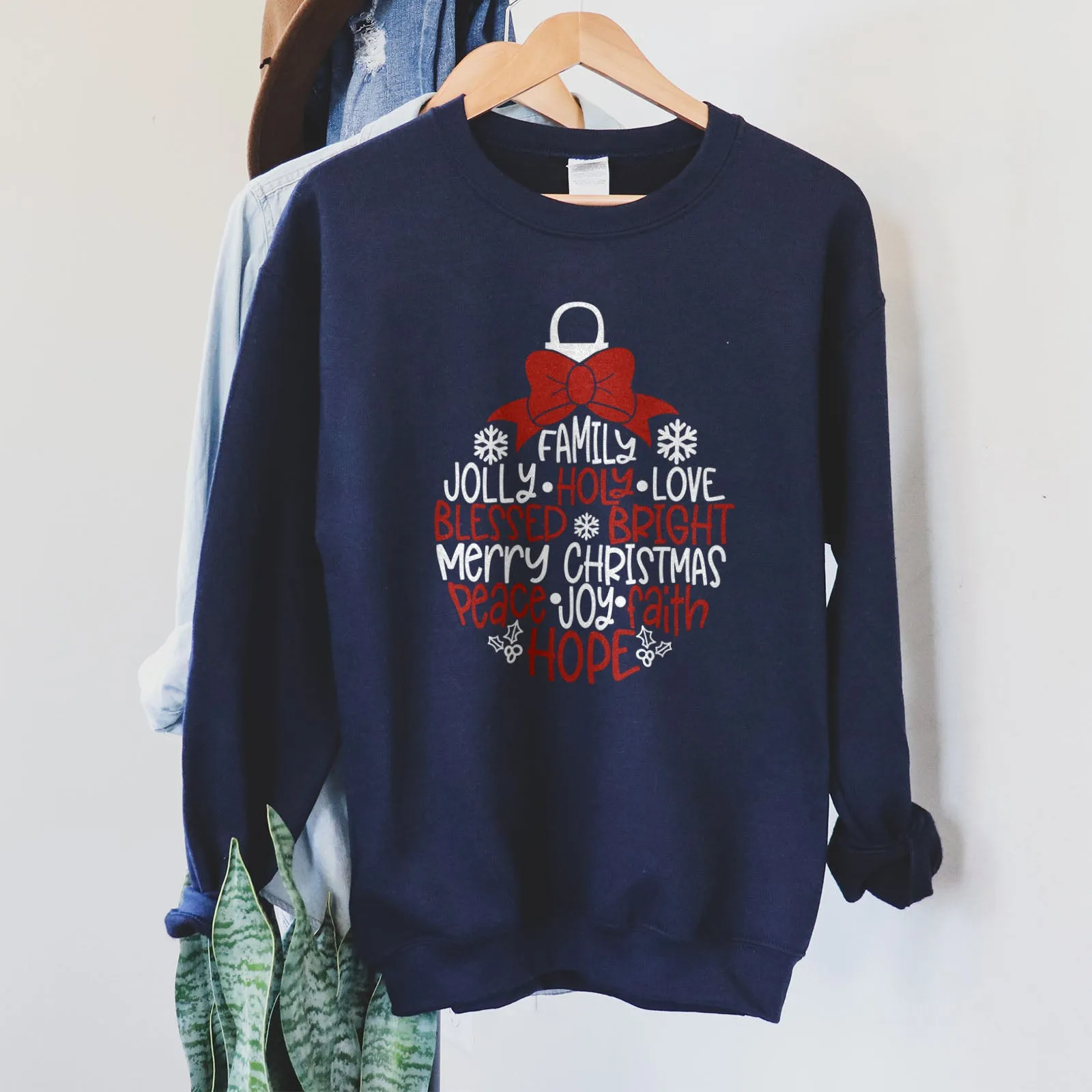 Merry Christmas Ornament Sweatshirt