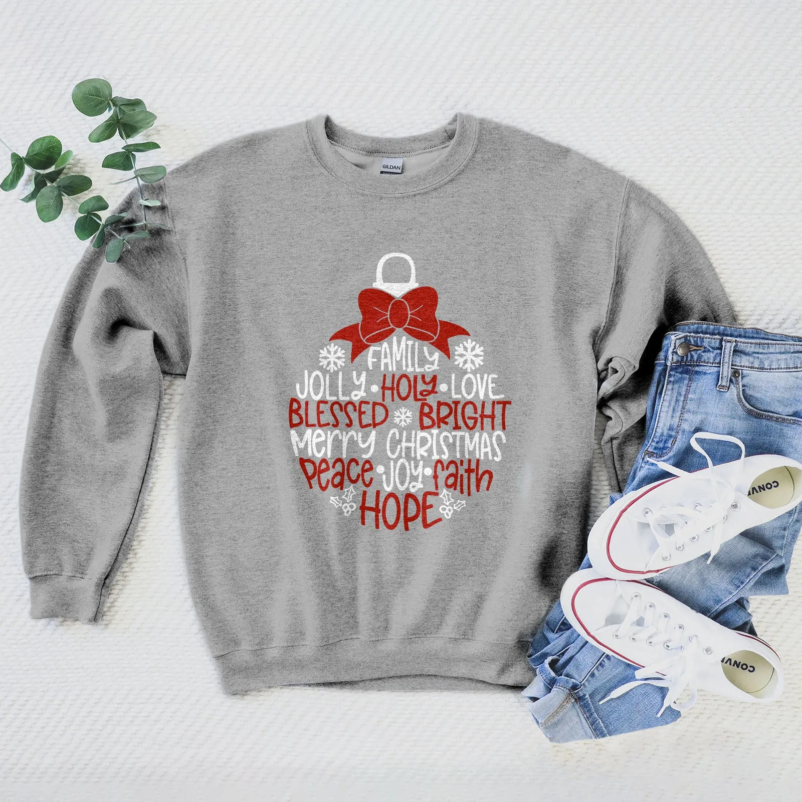 Merry Christmas Ornament Sweatshirt