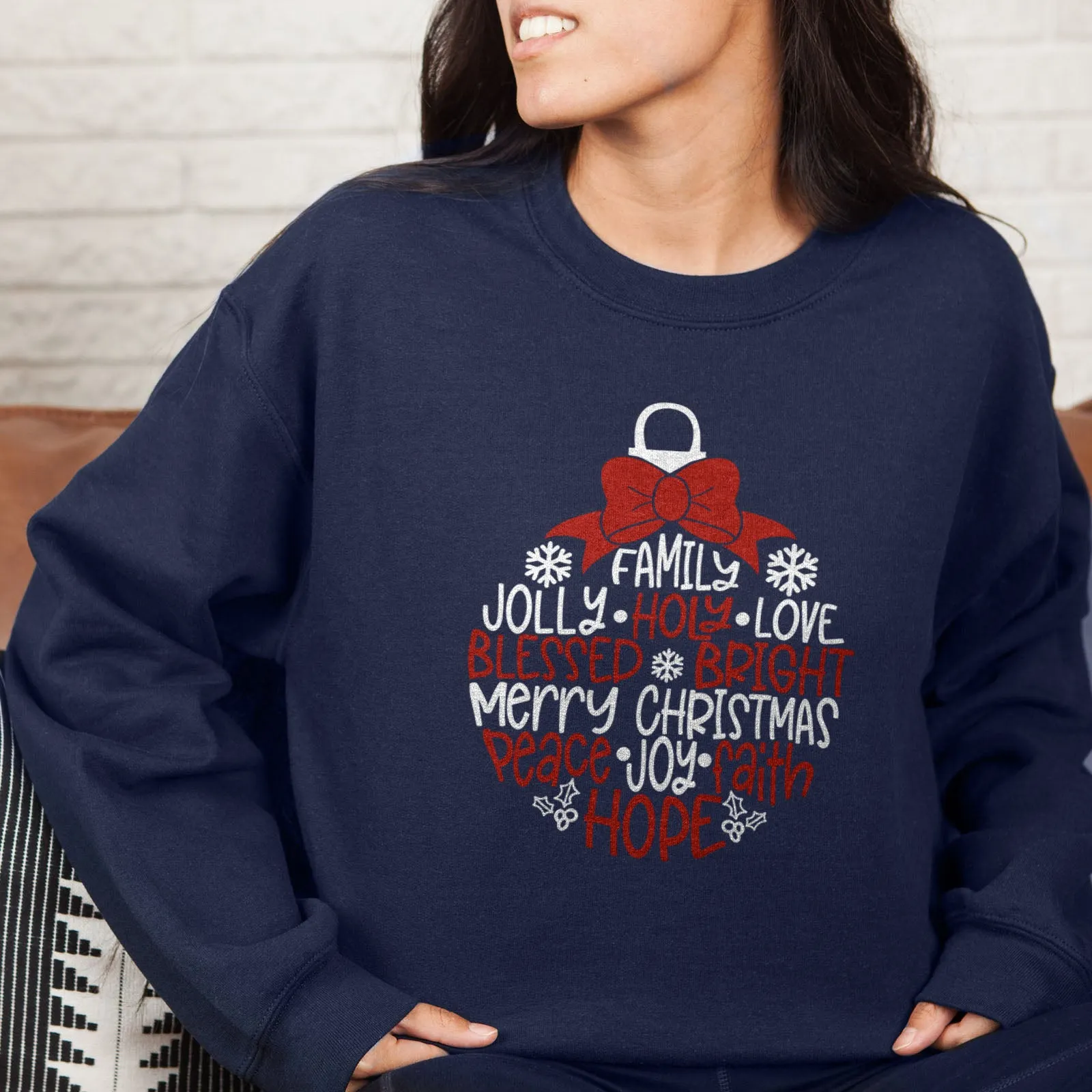 Merry Christmas Ornament Sweatshirt