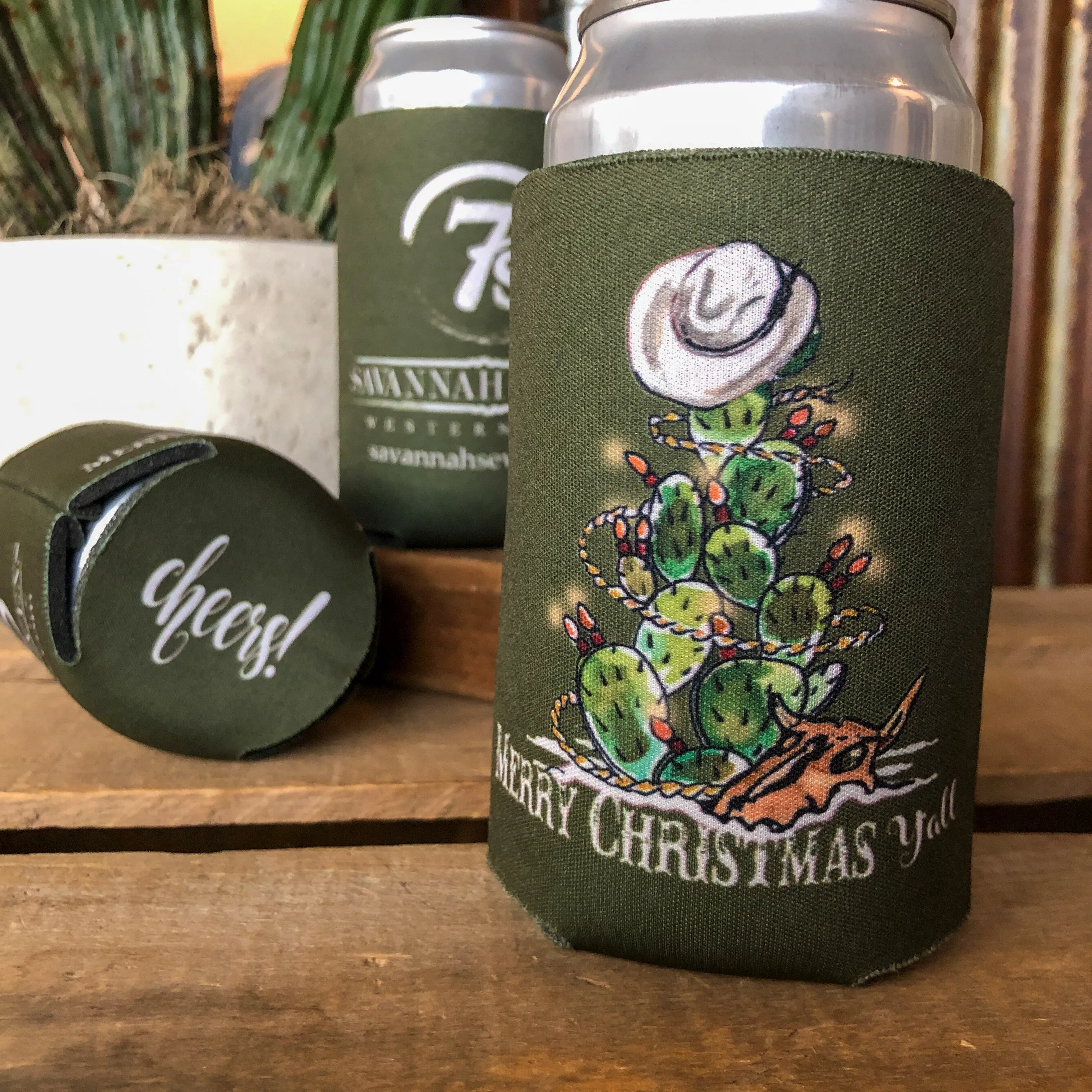 Merry Christmas Y'all Koozie