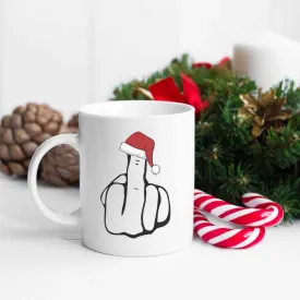 Middle Finger Christmas Mug