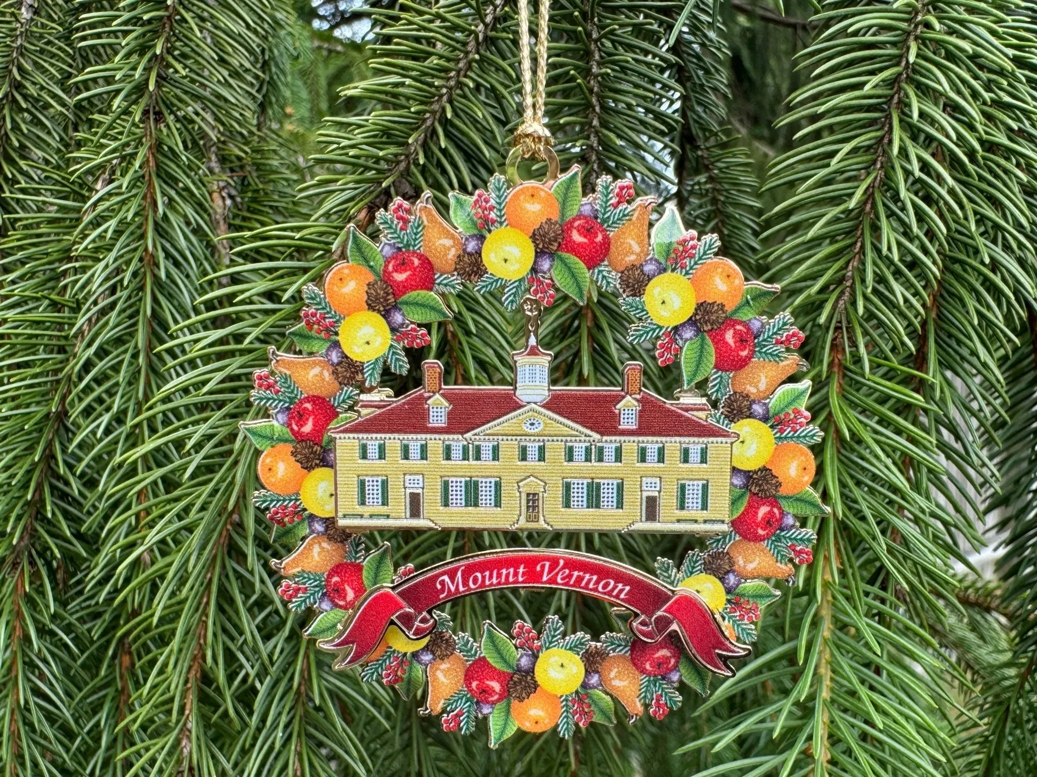 Mount Vernon Fruit Wreath Ornament