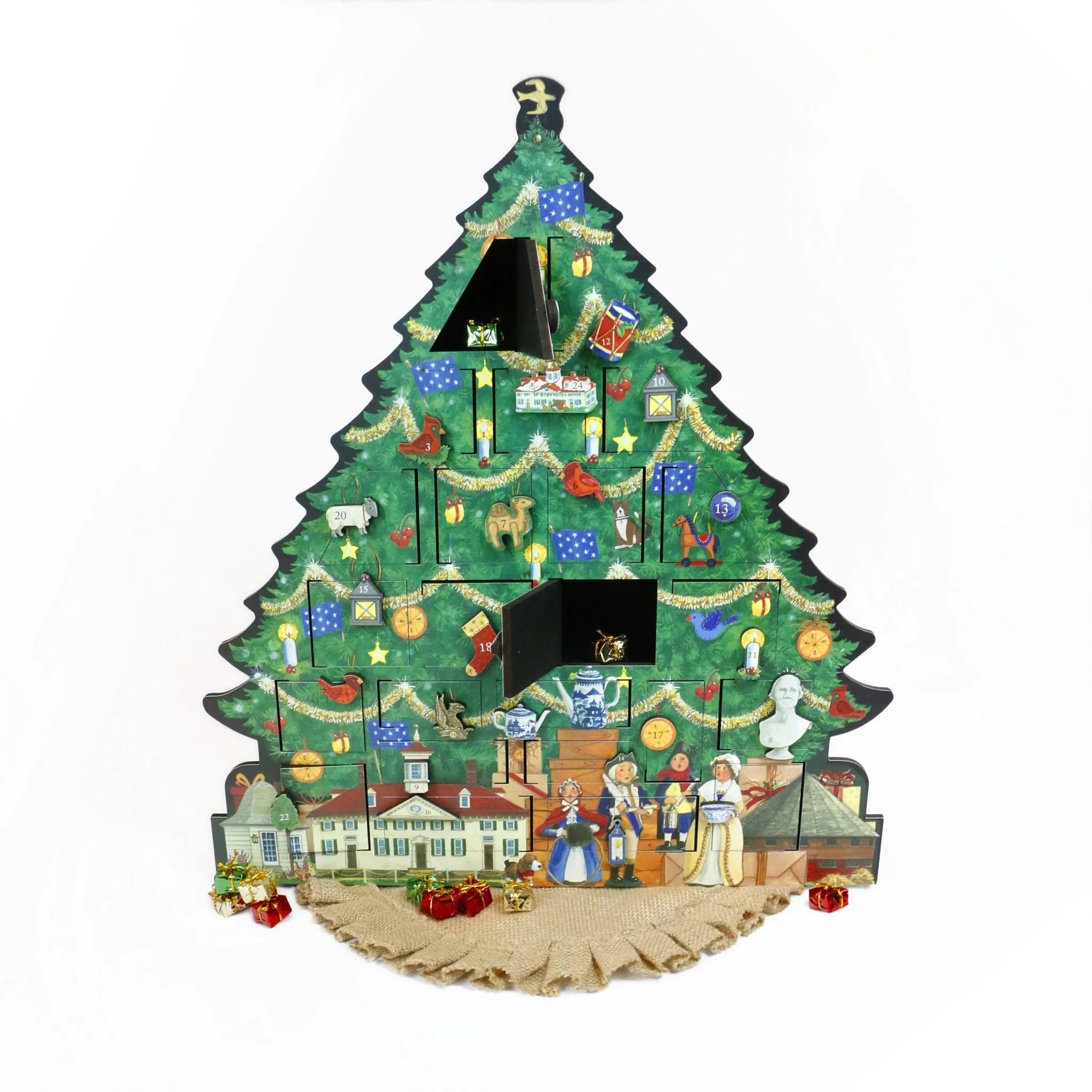 Mount Vernon Wooden Tree Advent Calendar