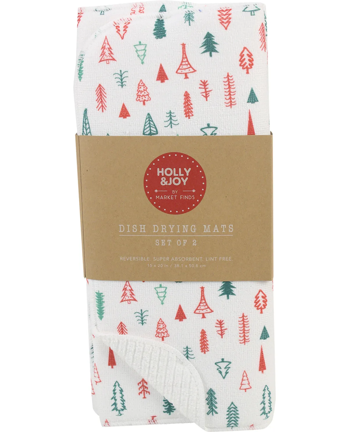 Multicolor Holiday Tree Drying Mats - Two Pack