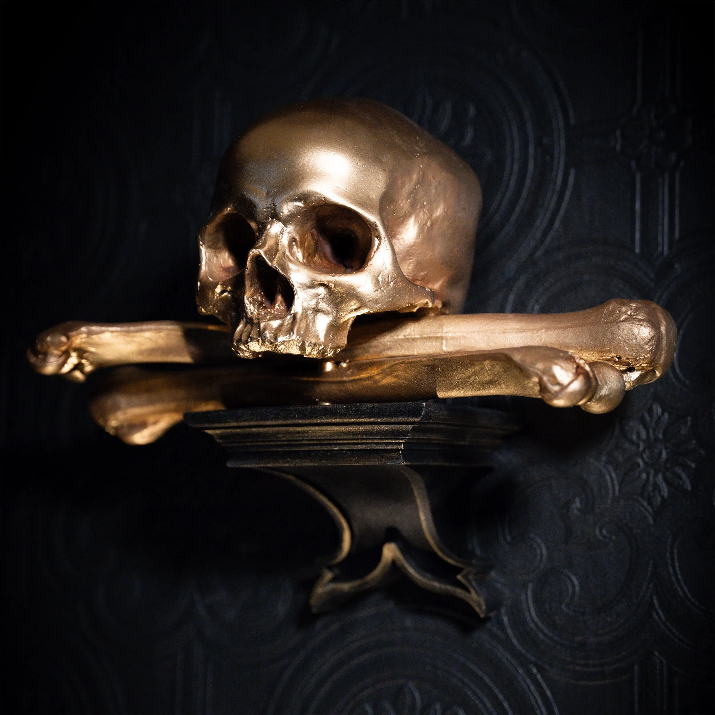 Ossuary Skull Corbel - Gold Edition