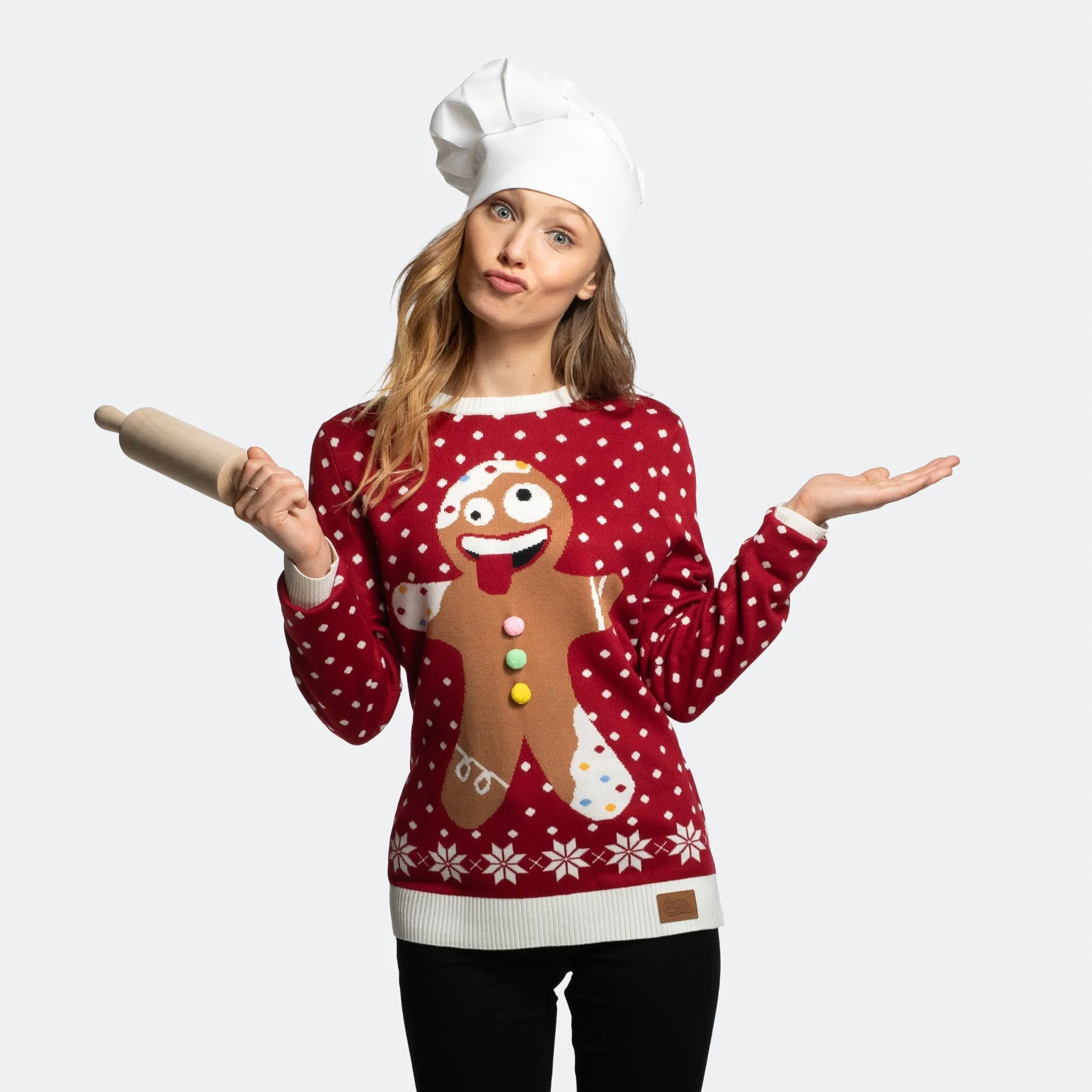 Christmas gingerbread sweater for women