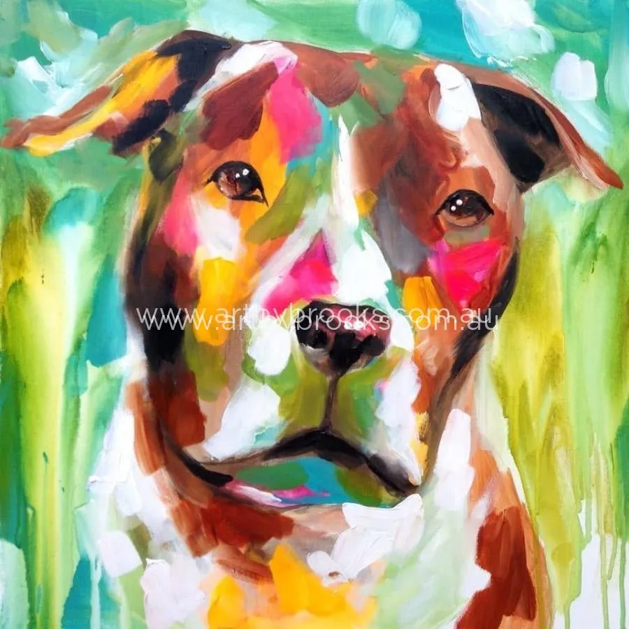 pet portrait - Axel commisioned 60 x60 cm