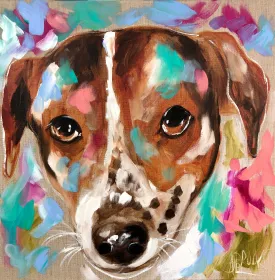 Pet portrait - commissioned - 60 x60 cm