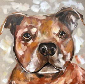 Pet portrait - commissioned - 60 x60 cm