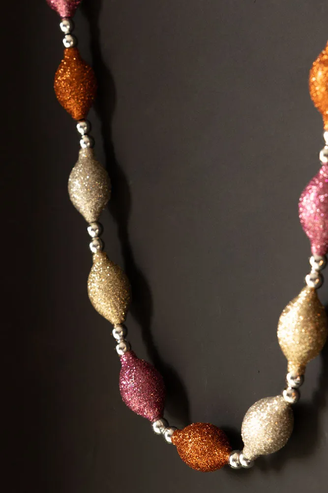 Pink & Gold Sparkle Bauble Garland