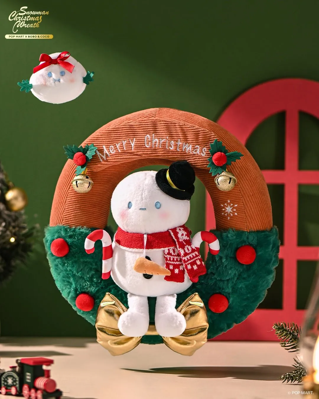 POP MART Bobo & Coco Snowman Christmas Wreath