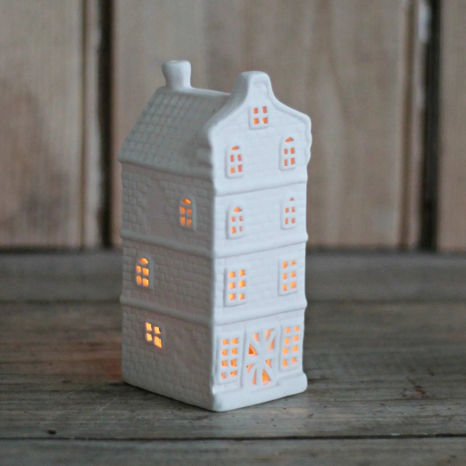 Porcelain House Tealight Holder