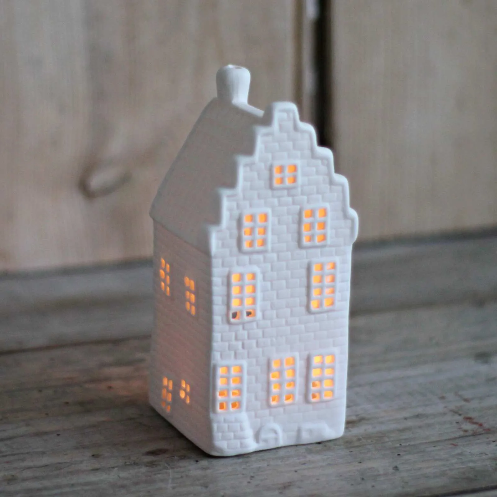 Porcelain House Tealight Holder