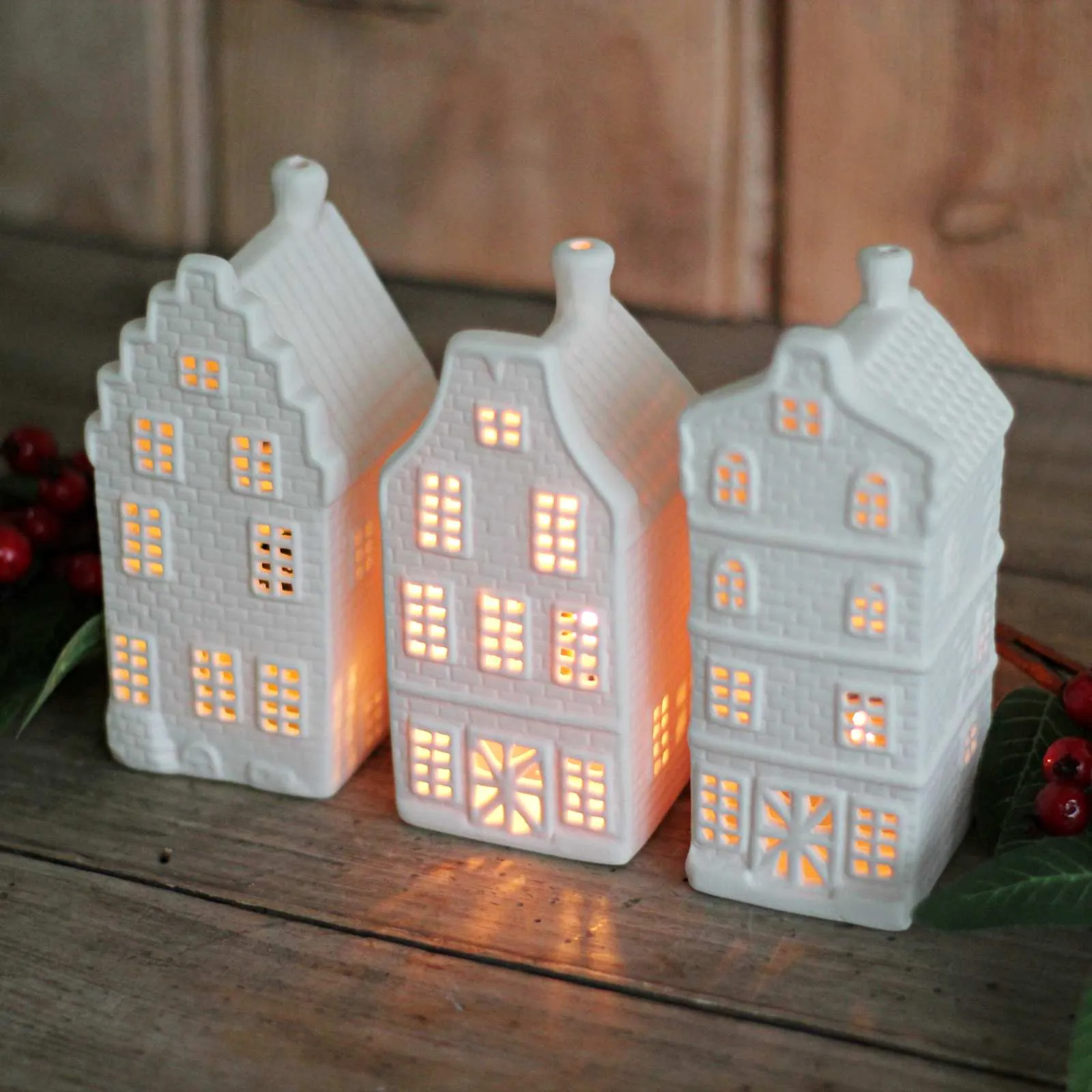 Porcelain House Tealight Holder