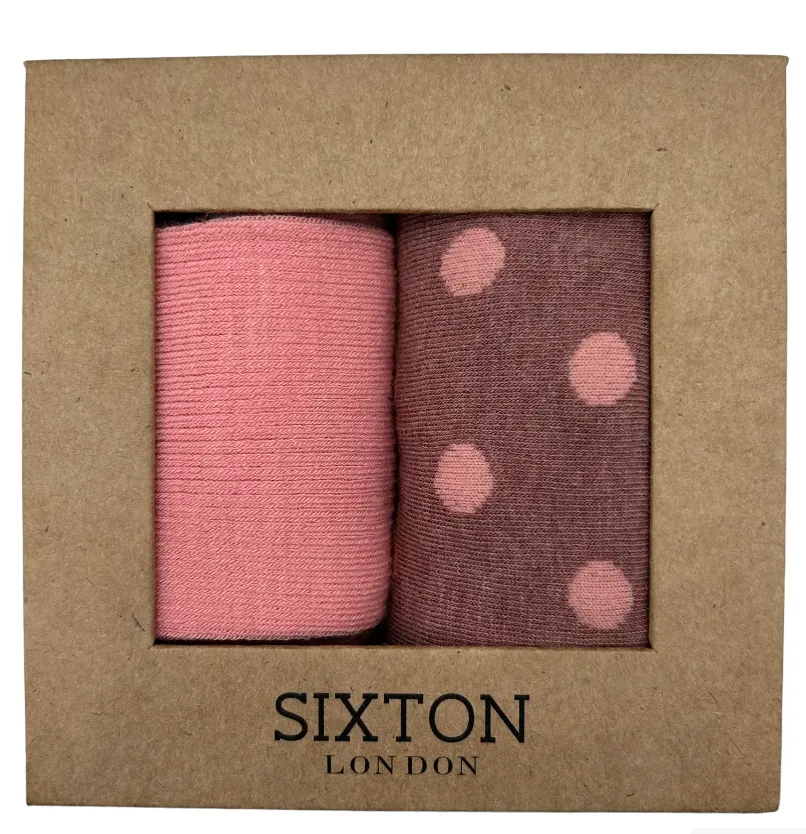 Porto pink and Barcelona sock box duo