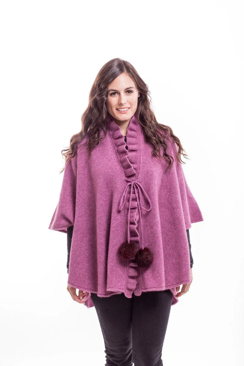 Possum Merino Ruffle Cape