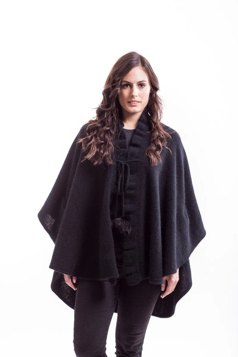 Possum Merino Ruffle Cape