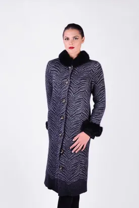 Possum Merino Safari Longline Fur Coat