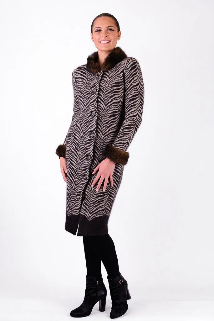 Possum Merino Safari Longline Fur Coat