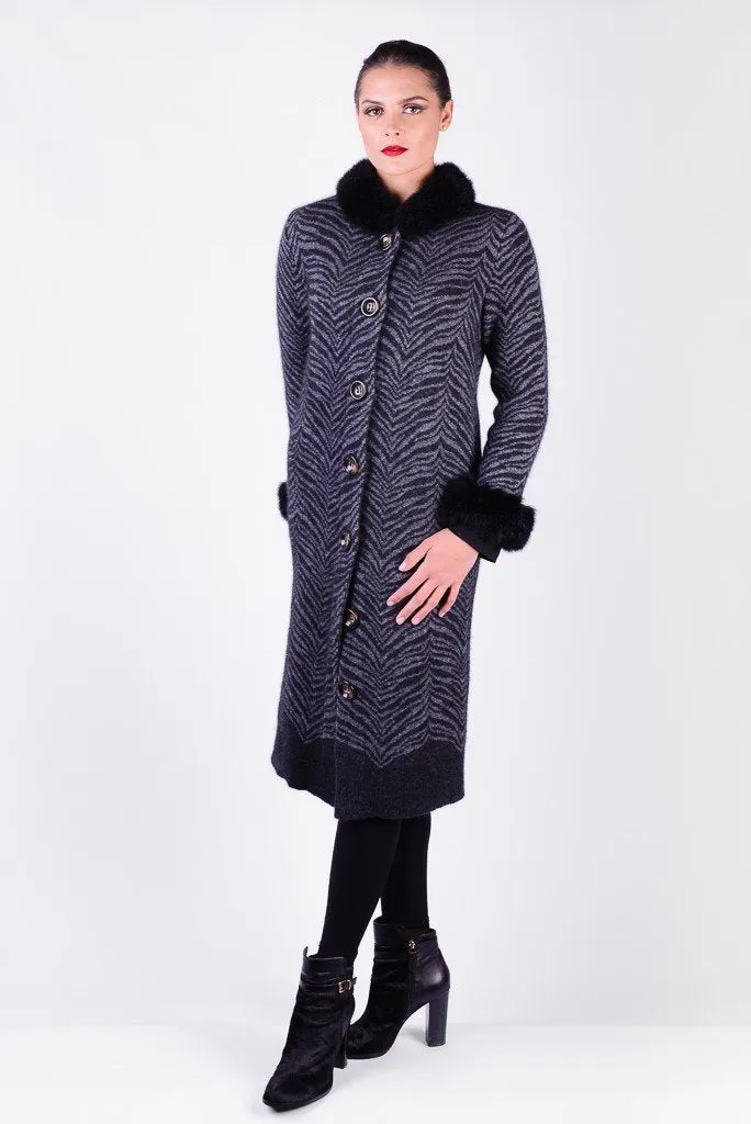 Possum Merino Safari Longline Fur Coat