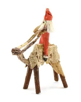 Festive Santa Riding a Camel Christmas Ornament - Whimsical Holiday Decor for Home or Tree