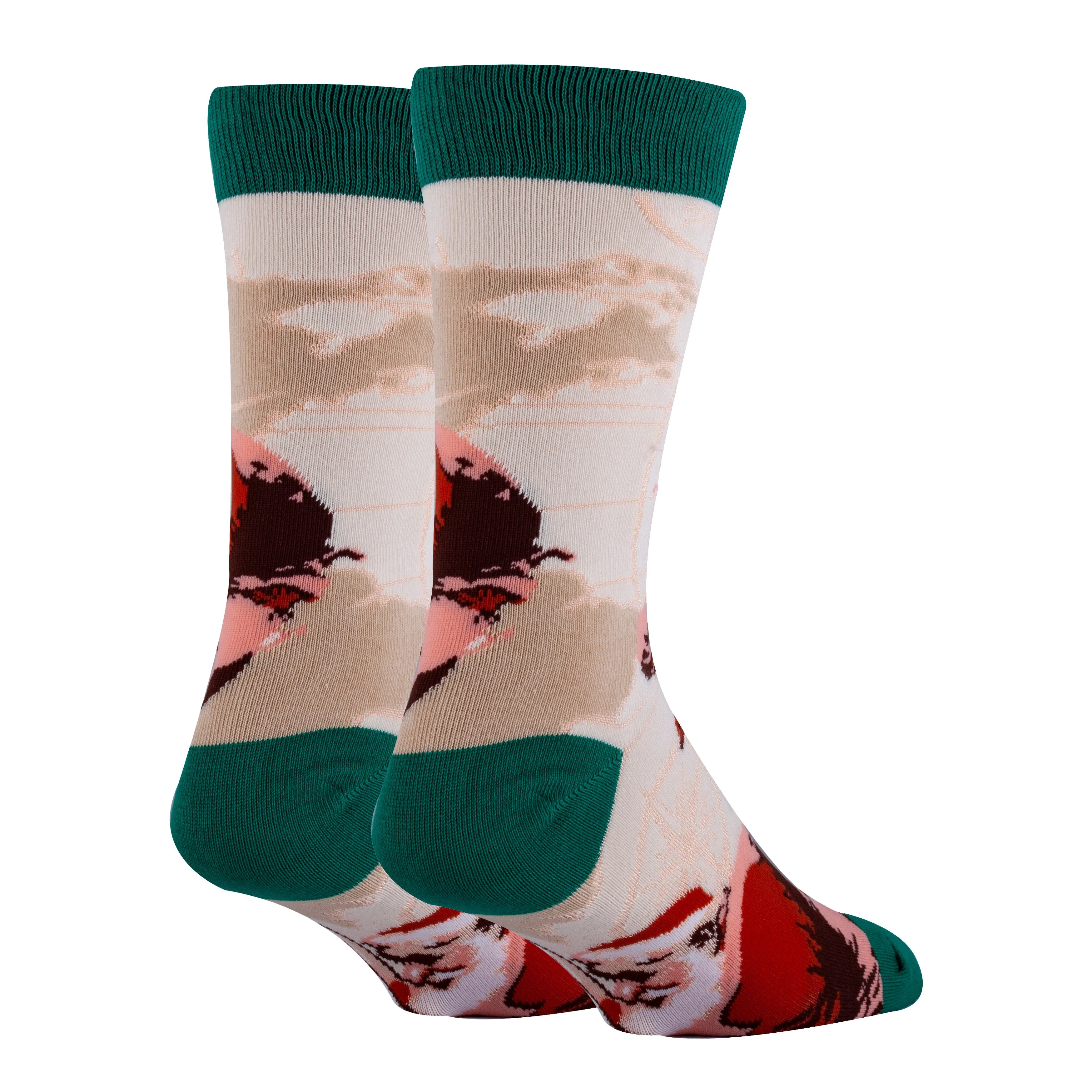 Santa's Map Socks