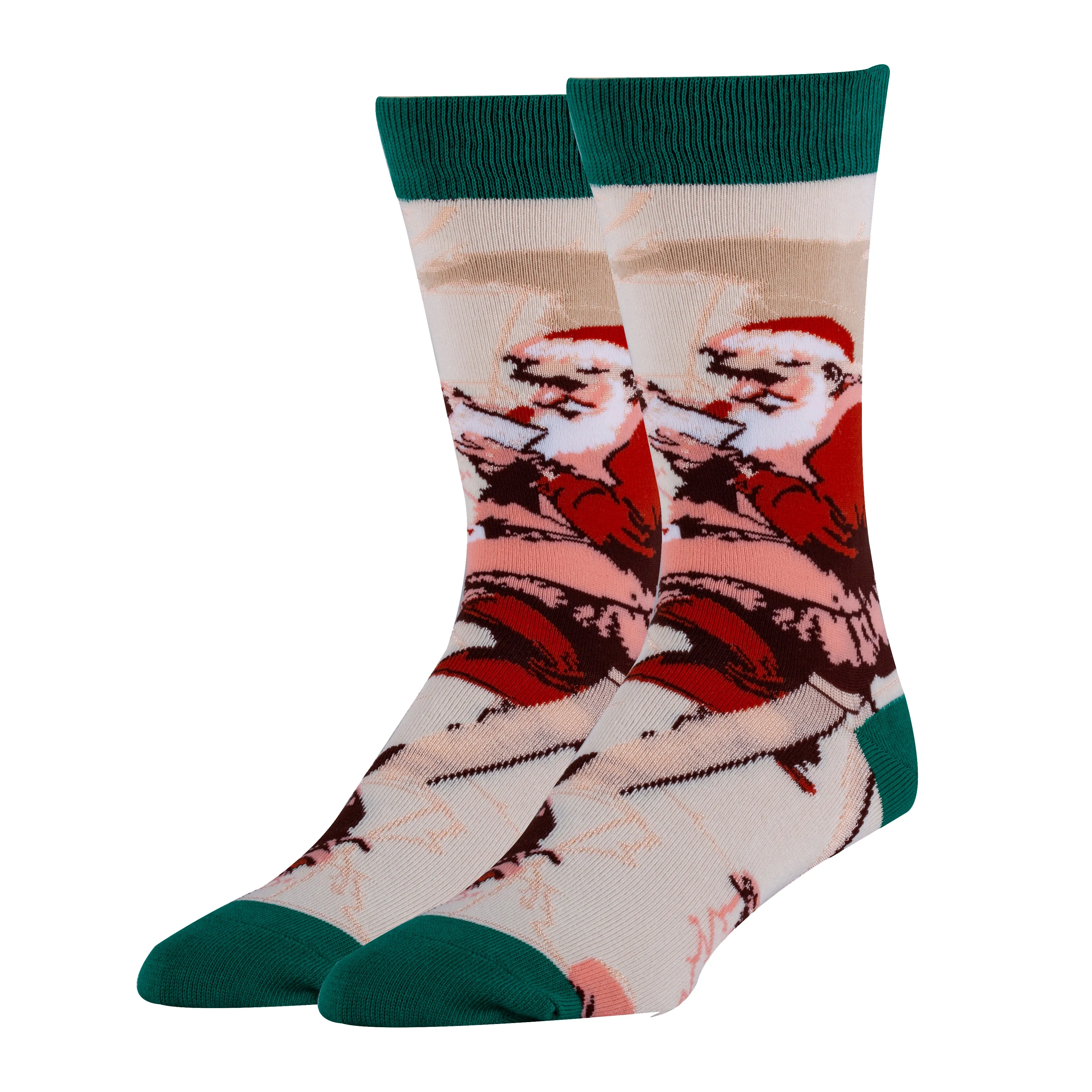 Santa's Map Socks