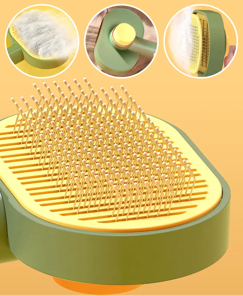 Self-Cleaning Pet Grooming Brush