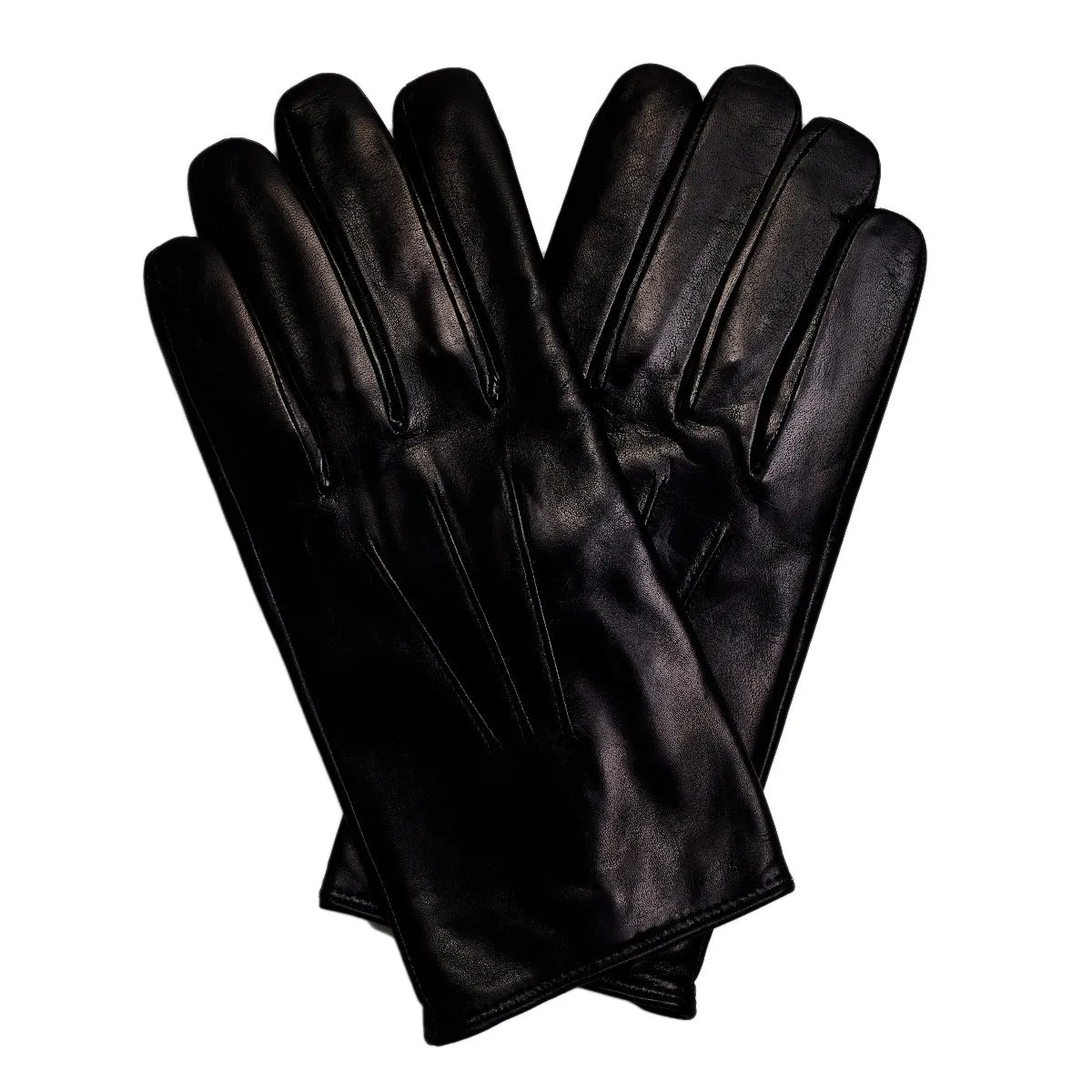 Sovereign Grade Black Nappa Leather Gloves, Cashmere Lined