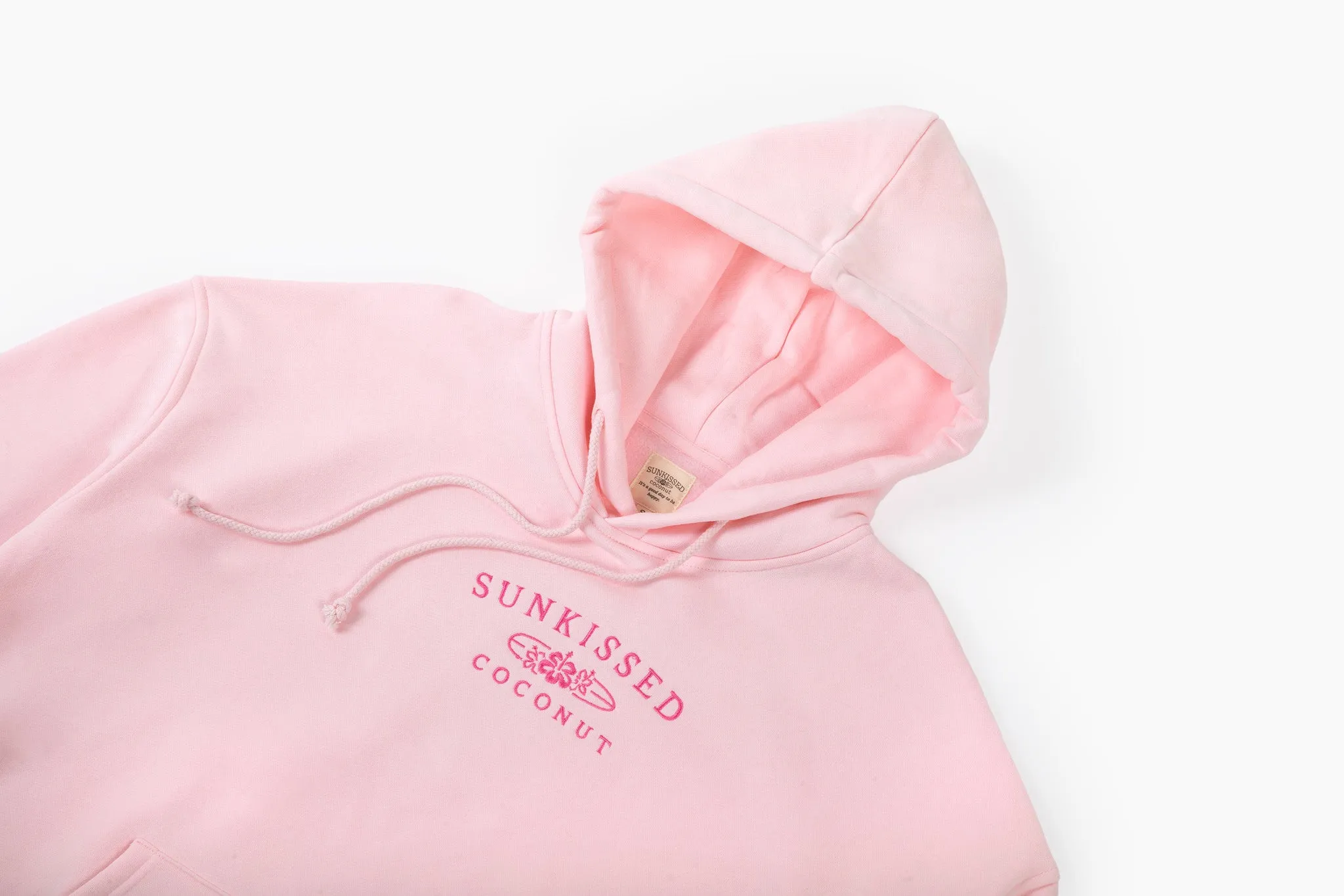 Tana Light Pink Embroider Sunkissedcoconut Hoodie