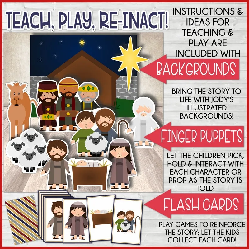 The Birth of Jesus Christ Story Board & Activity Kit {PRINTABLE}