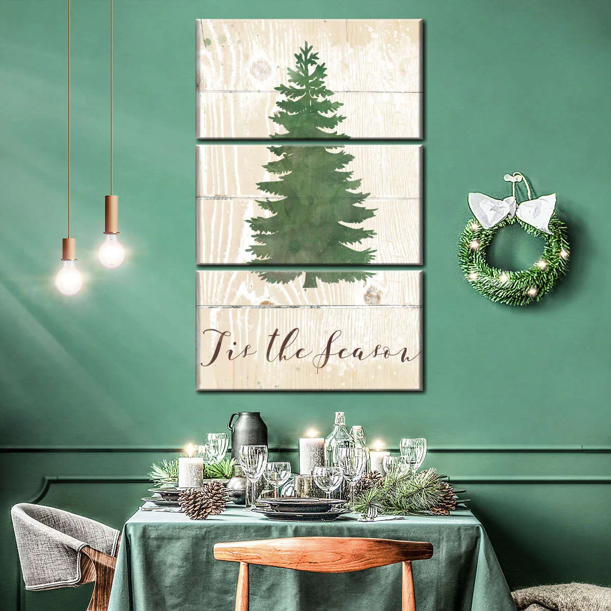 'Tis The Season Pine Wall Art