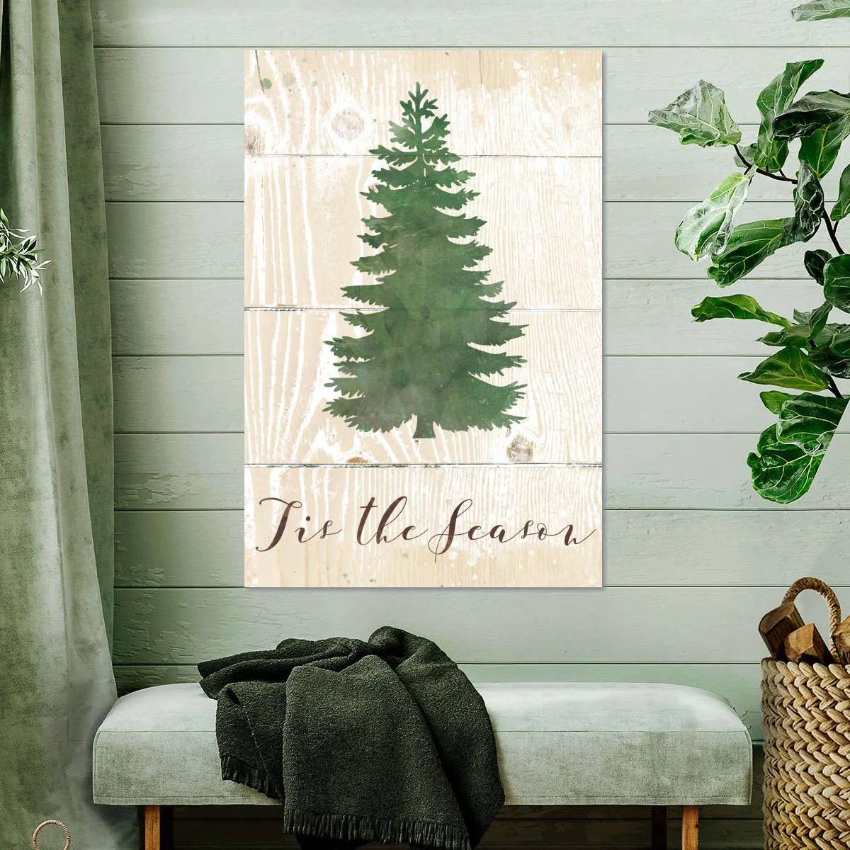 'Tis The Season Pine Wall Art