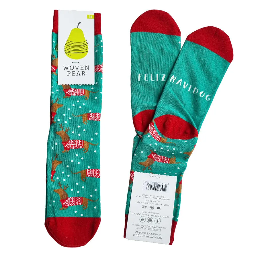 Unisex Feliz Navidog Socks