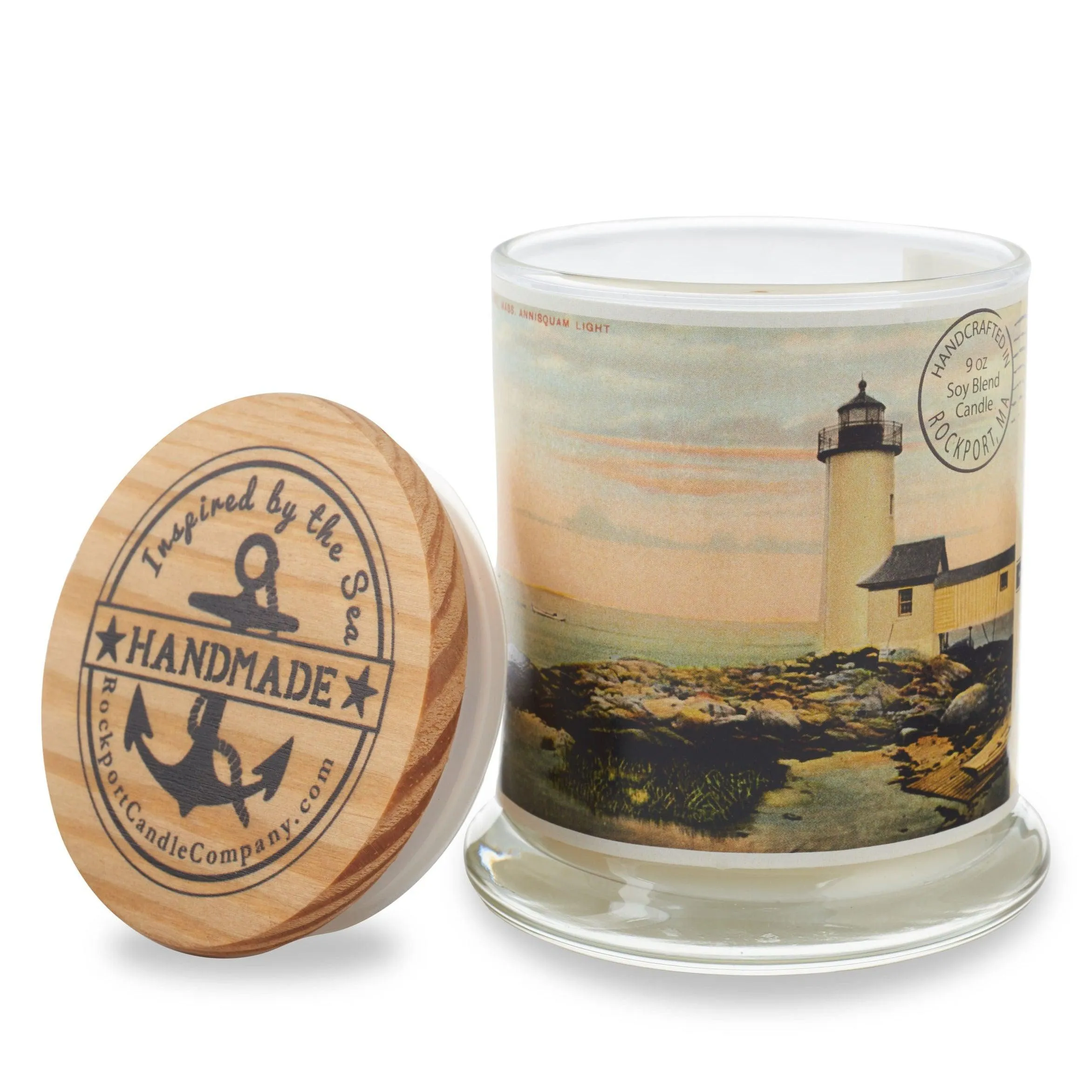 Vintage Postcard Candle - Annisquam Light