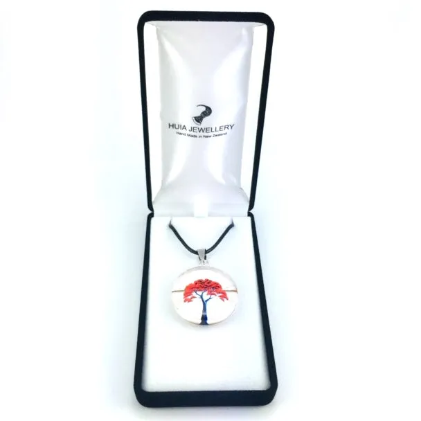 White New Zealand Pohutukawa Tree Pendant