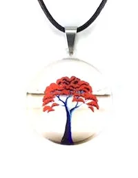 White New Zealand Pohutukawa Tree Pendant